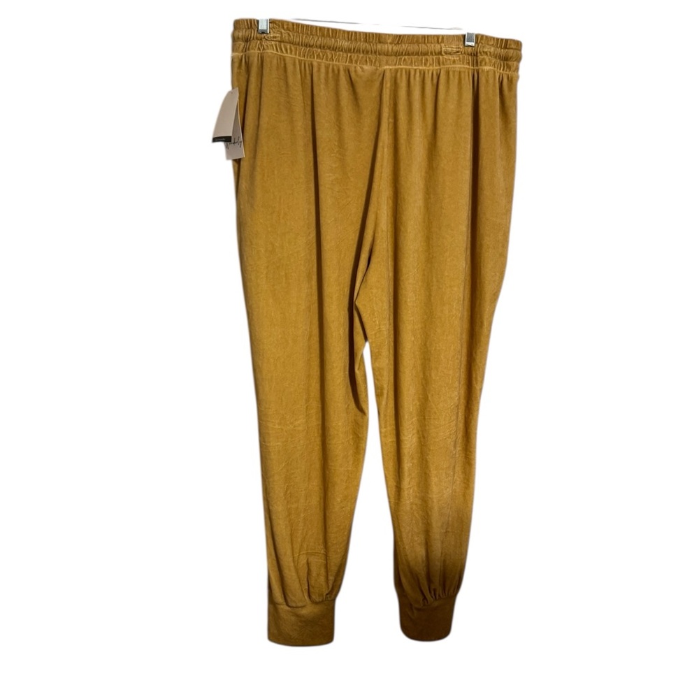 NWT Wonderly Golden Velour Jogger Style Pants PLUS:  2X     #CL - Picture 4 of 9